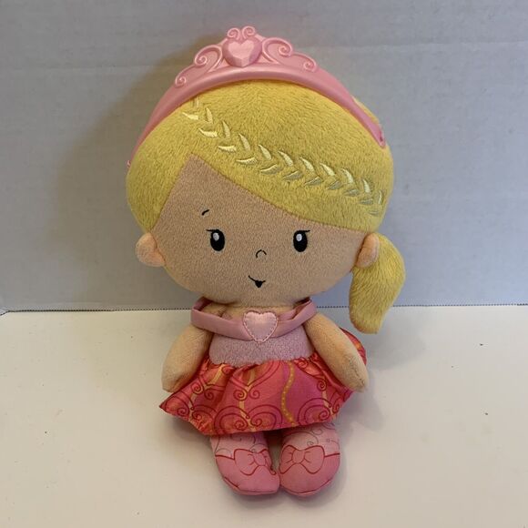 Fisher Price Princess Chime Doll Pink Ballerina Plush Rattle Toy 11” Blonde - Picture 1 of 6